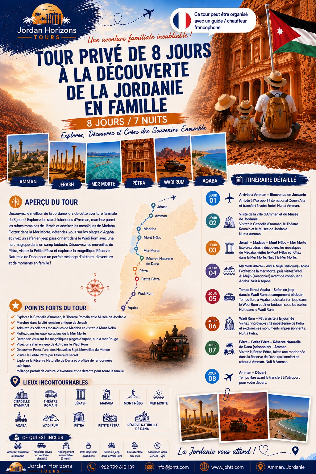 Circuit Privé de 8 Jours en Jordanie : Voyage d’Exploration en Famille